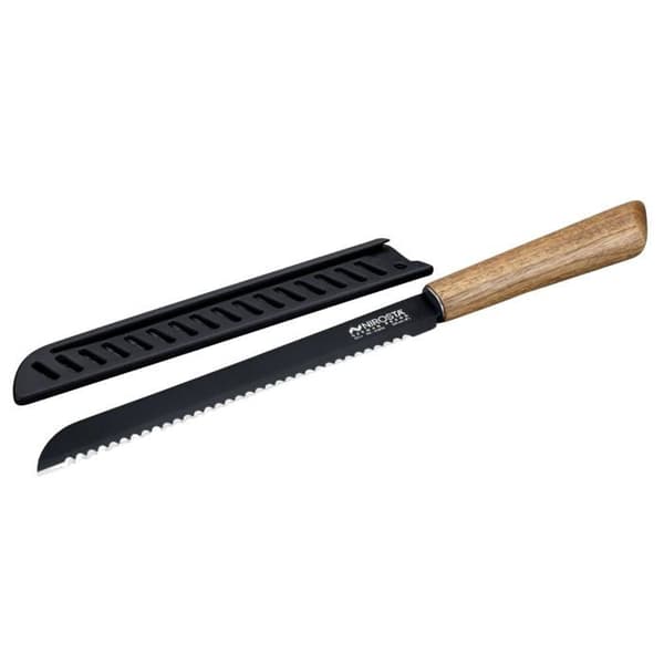 Brödkniv 33,5 cm Nirosta Flow Trä, Svart