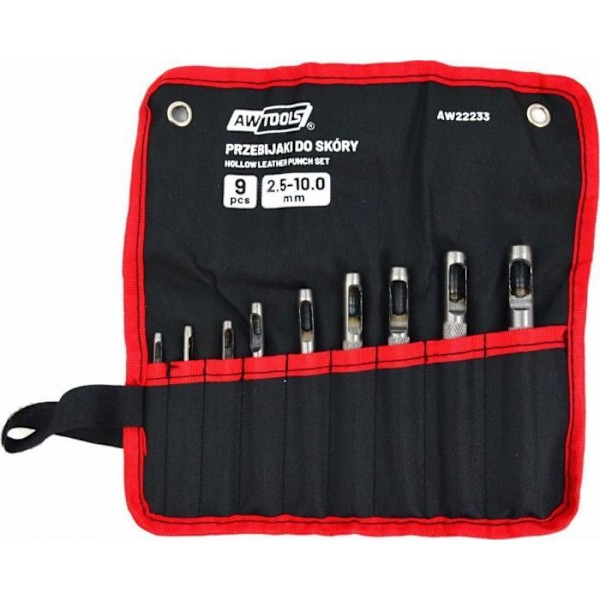 Awtools - AW22233 - PERFORATORER FÖR LÄDER 9 st