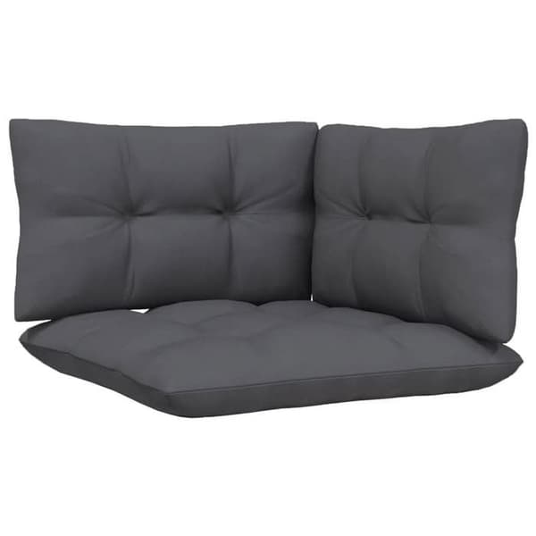 vidaXL 2-sits trädgårdssoffa med antracitkuddar, furu 3096011