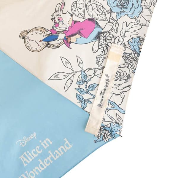 Fällbart paraply - ERIK EDITORES - Alice i Underlandet - Automatisk - 100% polyester - Blå