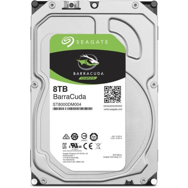 SEAGATE - Intern hårddisk - BarraCuda - 8TB - 5400rpm - 3,5"