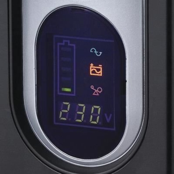 ROLINE DesignSecure Line Interactive Inverter - Svart, Silver - 525 VA - 315W - LCD - USB - Kompakt