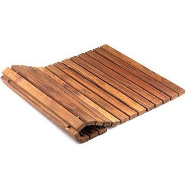 Duschgaller - Asinox - TEK4H4060 - Teak - 60 x 40 x 2 cm - Halkfritt kastanj