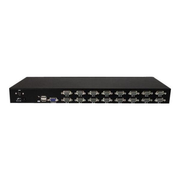 STARTECH 1U Rackmount USB KVM Switch Kit med skärmskärm och kablar - 16 portar - 16 dator(ar)