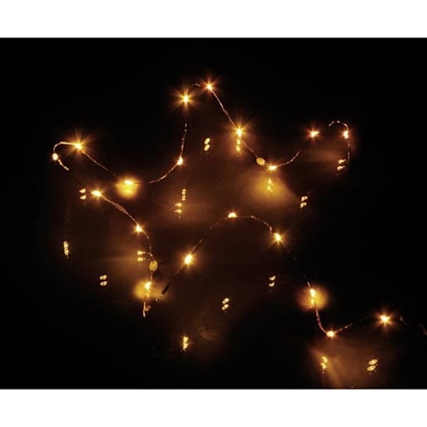 Mikro ljusslinga - HELLUM - 570731 - LED gul - 1,05 m - Inomhus Gul, Koppar