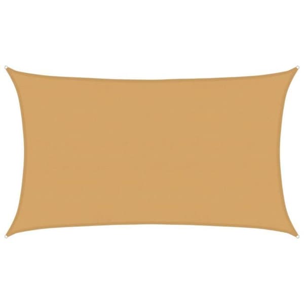 vidaXL Solskyddsduk 160 g/m² rektangulär sand 5x8 m PEHD 4002050