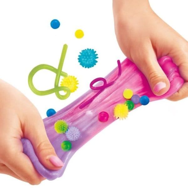 Fidget Slime - 1 kg fat - Canal Toys - Stretchig och icke-klibbig konsistens - Innehåller 14 fidget leksaker Blå