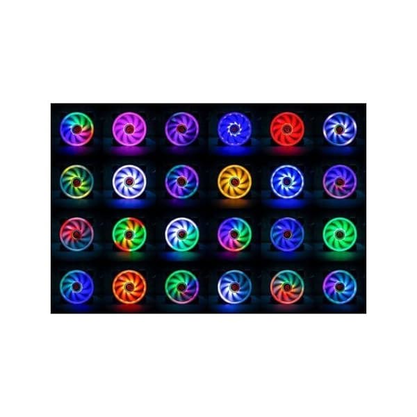 RGB-fläkt - Talius - Iris Spectrum - 12 cm - 36 cfm - Vit Vit