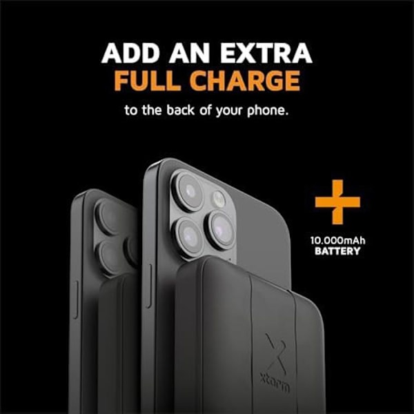 Batteri Extern - XTORM - 10000 mAh - Trådlös Laddning - Magnetisk - USB-C 15W Snabbladdning Svart
