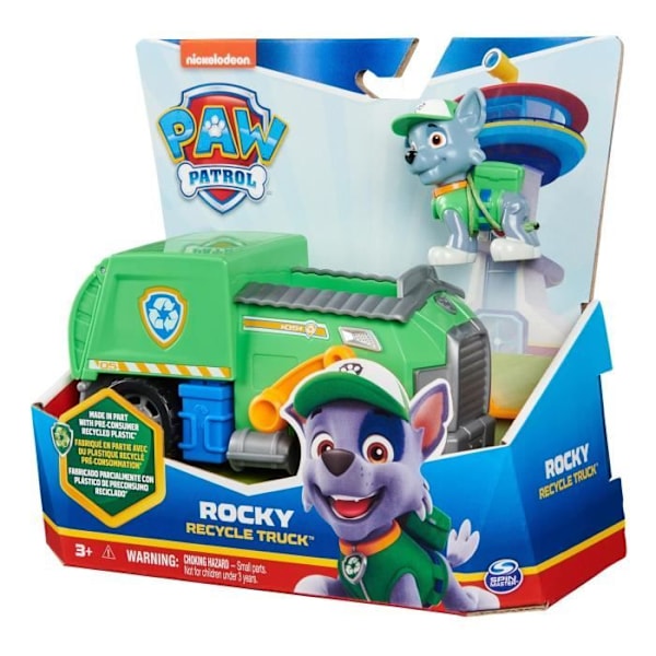 SPIN MASTER VEHICLE + ROCKY FIGURINE Paw Patrol Flerfärgad