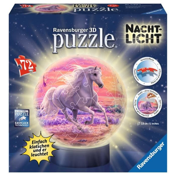 Ravensburger 00.011.843, 72 stycken, häst, 6 år, 10 år, barn och vuxna, pojke-flicka
