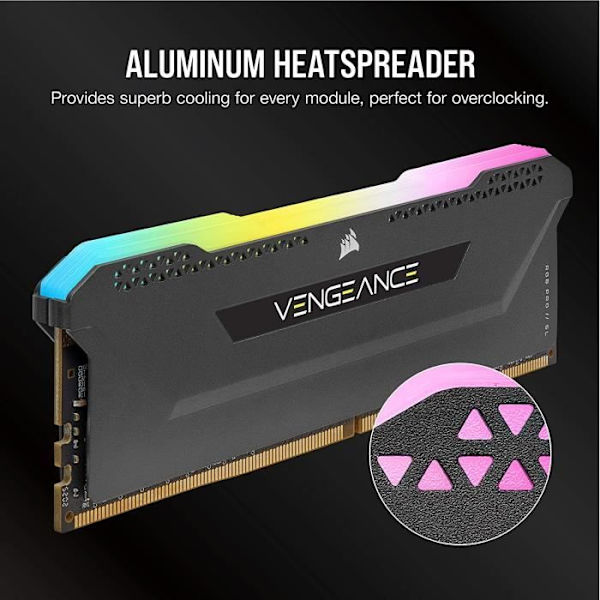 CORSAIR Vengeance RGB Pro SL DDR4 32GB 2x16GB DIMM 3600 MHz CL18 1,35V svart RAM