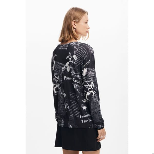 Pull kvinna Desigual Kawartha Lakes svart XXL