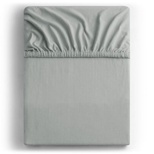 Drap housse - Amber - Grå - Jersey bomull 100% - Huvud 30 cm Grå