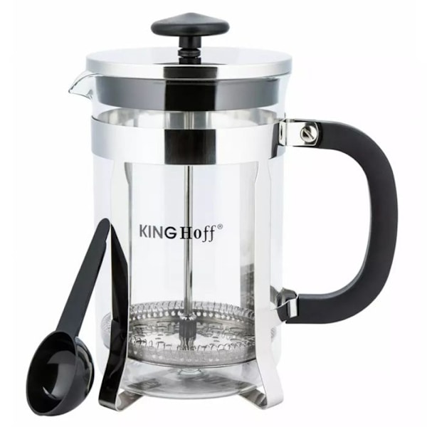 Fransk presse - KINGHOFF - KH-4837 - 600ml - Rostfritt stål - Borosilikatglas
