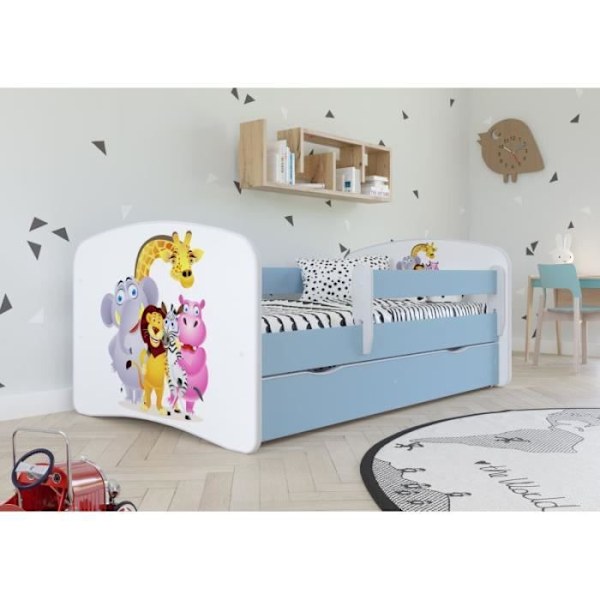 Kocot Kids Zoo säng utan låda blå Babydreams 180/80 - 5903271989782