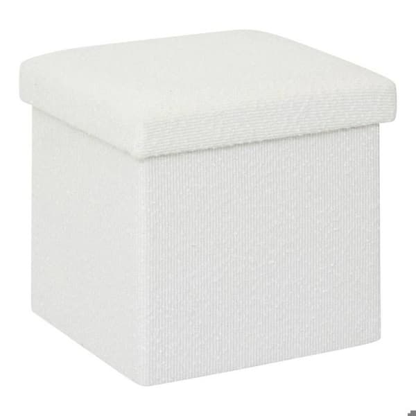 Fällbar pouf Mix'n modul 31x31 cm vit boucle beige