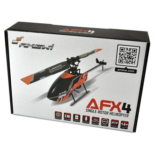 Fjärrstyrd helikopter - AFX - AFX-4 6G Xtreme - Monorotor - 2.4 GHz - Fraktklar för flygning