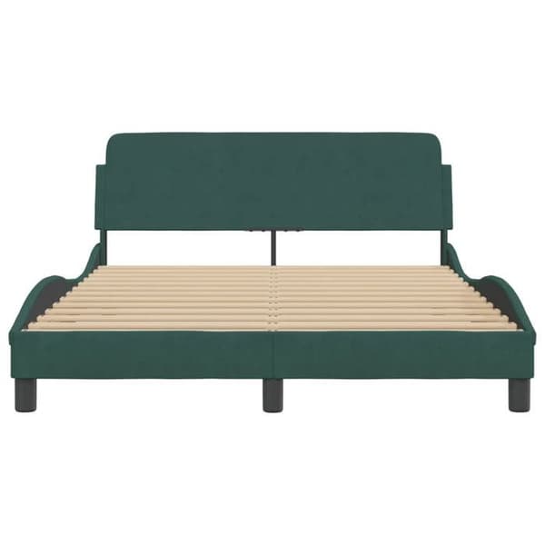 vidaXL Dover sängram mörkgrön 120x200 cm sammet 373155
