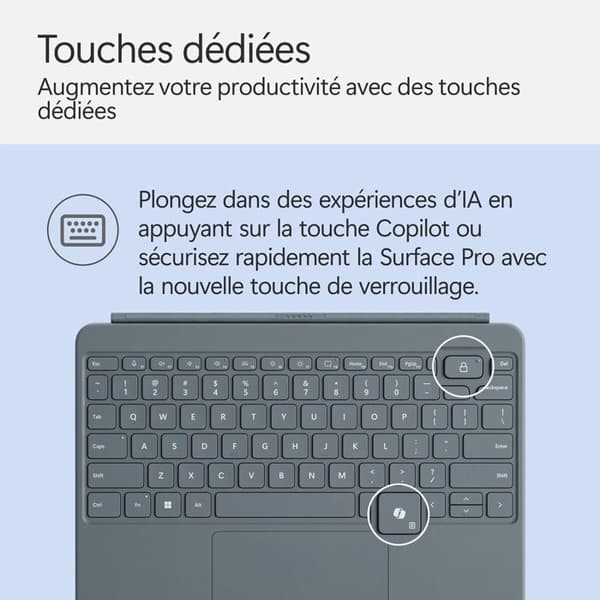 Tangentbord för Microsoft Surface Pro 12 tum med Surface Slim Pen - Ocean