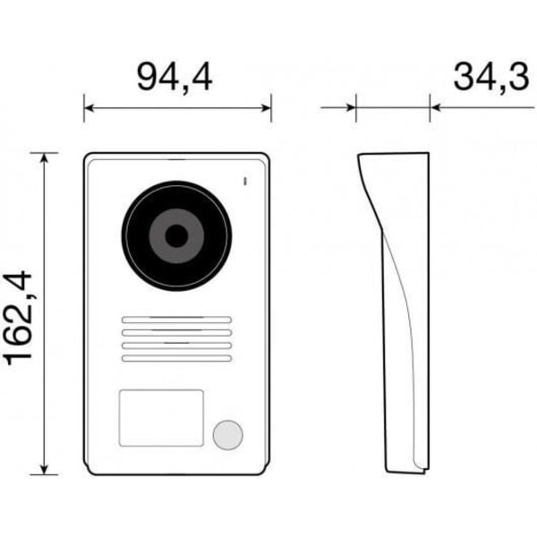 VIMAR K40945 enfamiljs videointercom kit - 7-tums pekskärm - ansluten - 6 ringsignaler