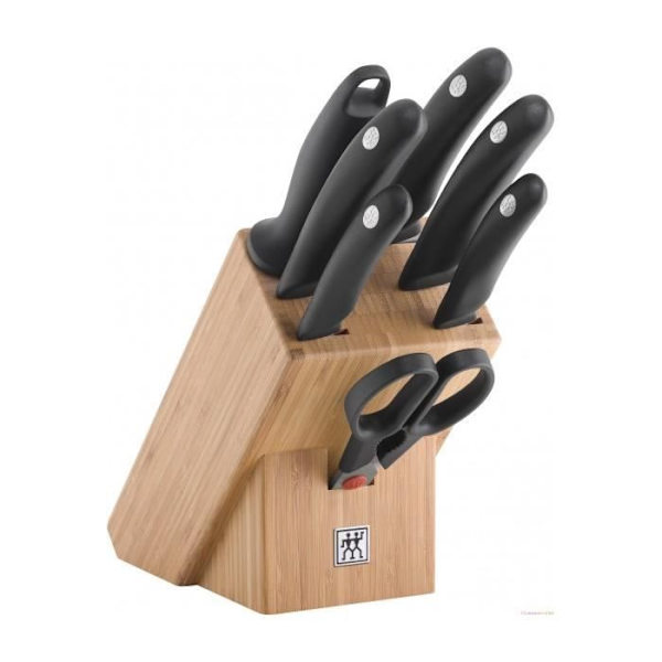 Knivblock - Zwilling - STYLE - 5 knivar + 1 stål - Rostfritt stål - Modern design
