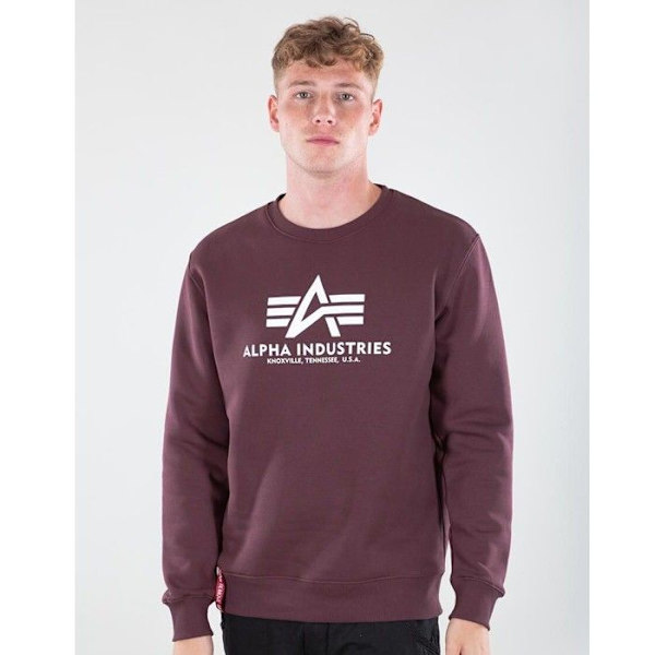 Sweat - Alpha Industries - Basic - Mörkbrun - Långa ärmar - Huva Mörkbrun M