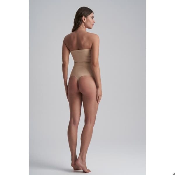 String hög midja dam Bye Bra Soft Touch Seamless - beige beige XL