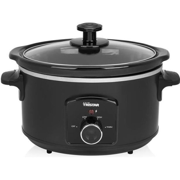Slow cooker - TRISTAR - VS3915 - 3,5 L - 180 W - Keramik - Svart