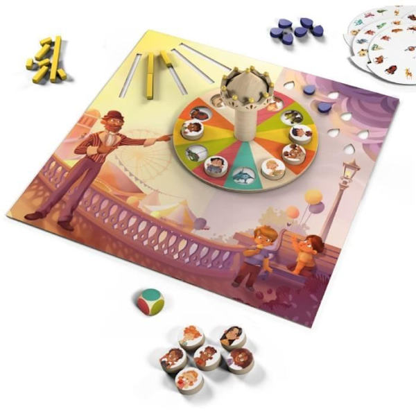 MONSIEUR CARROUSEL - Brädspel - Cooperative - Från 4 år - LOKI - 51572 kastanj