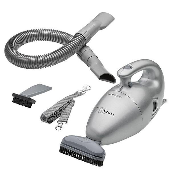 Clatronic HS 2631 Silver Sladdlös Handdammsugare - Uppladdningsbara batterier - Lättvikt - Väska Grå
