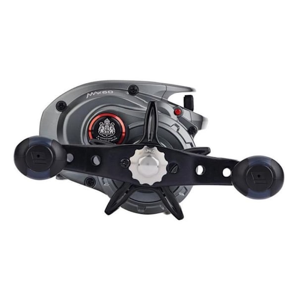 Moulinet casting - Abu Garcia - MAX4-LP-61 - 4 kullager - Spole i aluminium - Predatorfiske grå/röd
