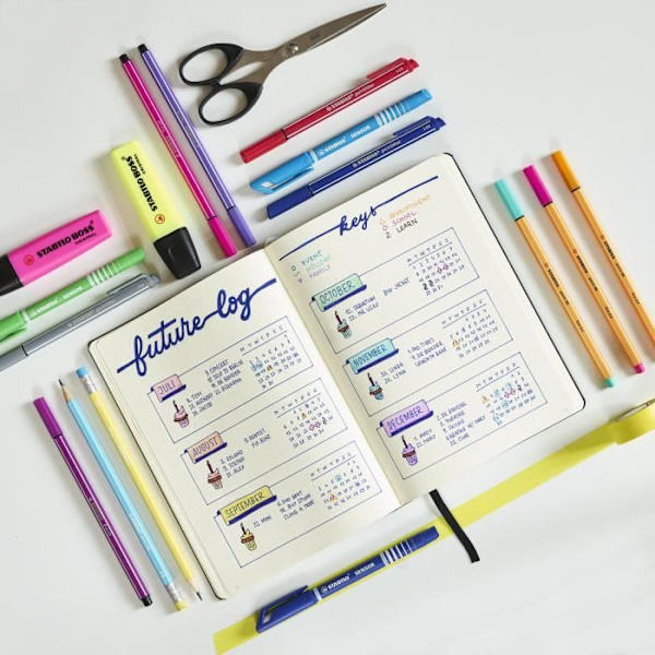 Point 88 filtpennor - STABILO - Box med 25 - Diverse färger - Fine Point - Bredd 0,4 mm Blandad