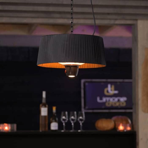 Artix 1500 W Halogen Svart Pendellampa med LED - Solröd