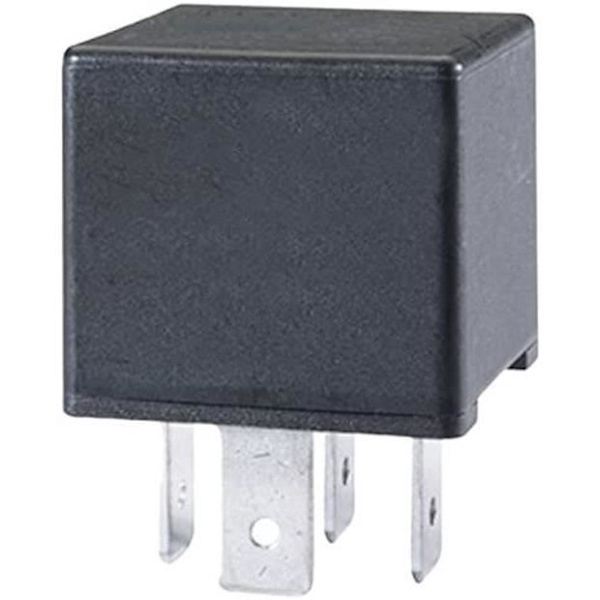 Relä - Hella - 4RA 007 957-001 - 24V - 4 poler - Skydd IP54 Svart