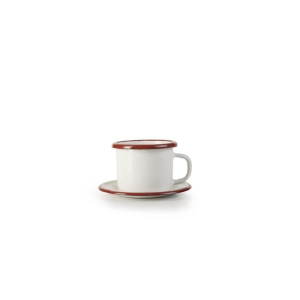 Gobelet med Tallrik - IBILI - 908405 - INOX - Vit/Röd - Diskmaskinssäker vit röd