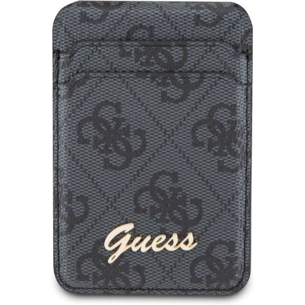 Coque Wallet - Guess - 4G Classic Logotyp - Syntetisk Läder - Svart - MagSafe Svart