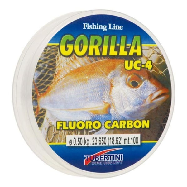 Tubertini Gorilla Uc-4 0,450 mm - 100 m Fluorocarbon Osynlig fiskelina Hav Sötvatten Spinning Predator