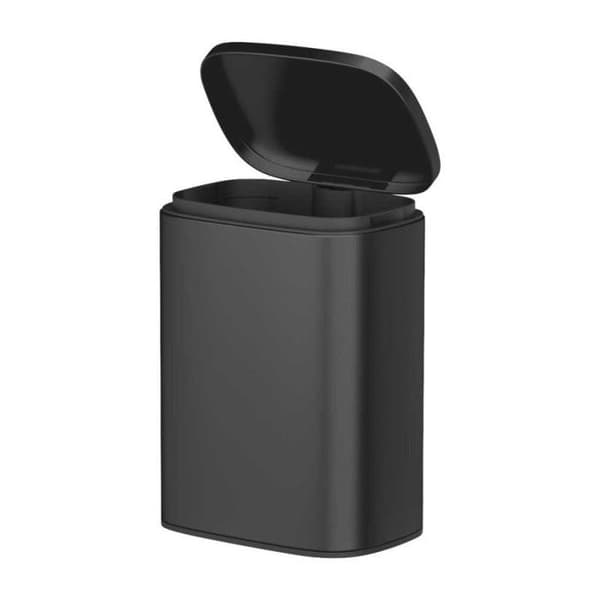 Väggmontable mattsvart soptunna "Sare" - 5 L