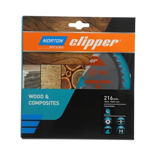 Hårdmetallblad Finish 216x2,8/1,8x30 Z48 NORTON CLIPPER - 70184608099