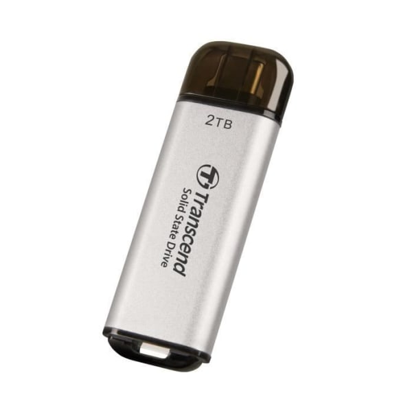 Transcend ESD300S - SSD - 2 TB - extern (bärbar) - USB 3.2 Gen 2x1 (USB-C-kontakt) - silver