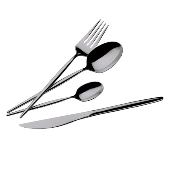 Bestickset - BERLINGERHAUS - BH-3069 - 24 bitar - Rostfritt stål - Blank svart Svart