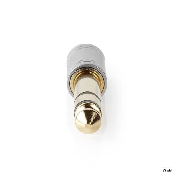 Ljudadapter Hane 6,35 mm Hona 3,5 mm Metall Silver