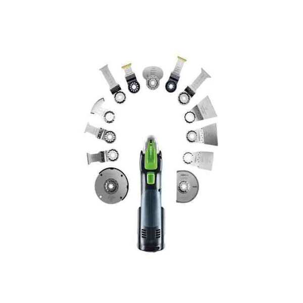 Oscillerande såg 18V OSC 18 HPC 4.0 EI-Plus + 4 Ah batteri + laddare + Systainer box - FESTOOL - 576595