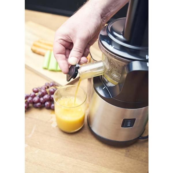 Gastroback - 40145 - Advanced Vital Slow Juicer 150 kniv i rostfritt stål, svart/silver