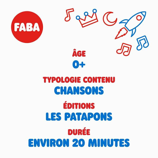 Interaktiv e-bok - Faba - FFF30010 - Ljudfigur - 13 låtar - För barn