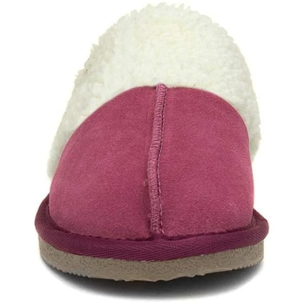 Tofflor - HUSH PUPPIES - Ariana - Mocka - Foder i fuskpäls - Memory foam Mörkrosa 37