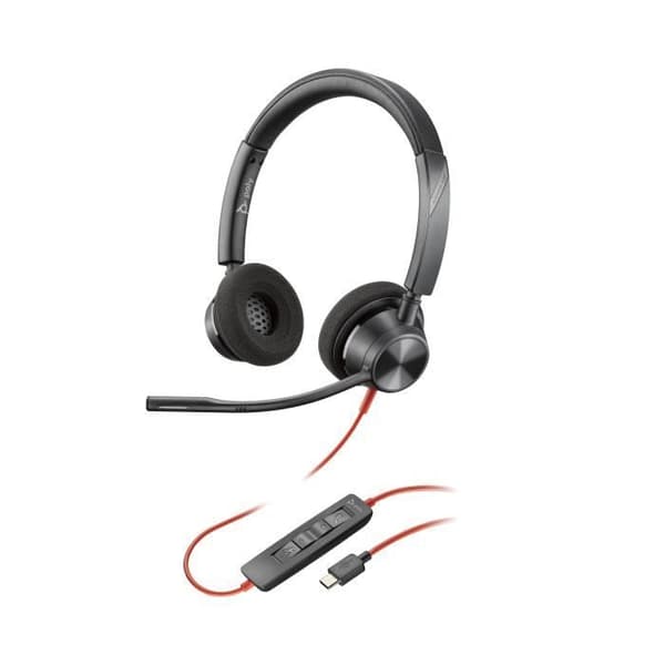 USB-C headset - HP - Blackwire 3320 - Black - Over-ear - Wired