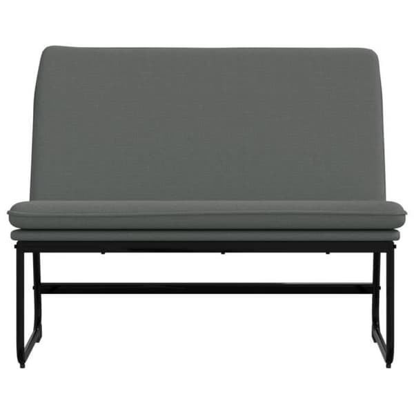 vidaXL Bänk Mörkgrå 100x75x76 cm Tyg 351322