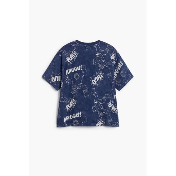 Barn T-shirt Desigual Marvel blå 9-10 år gammal